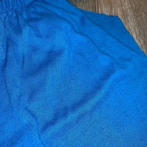 Blue Elastic Wide Round Collar Dress - Picture 6 of 7